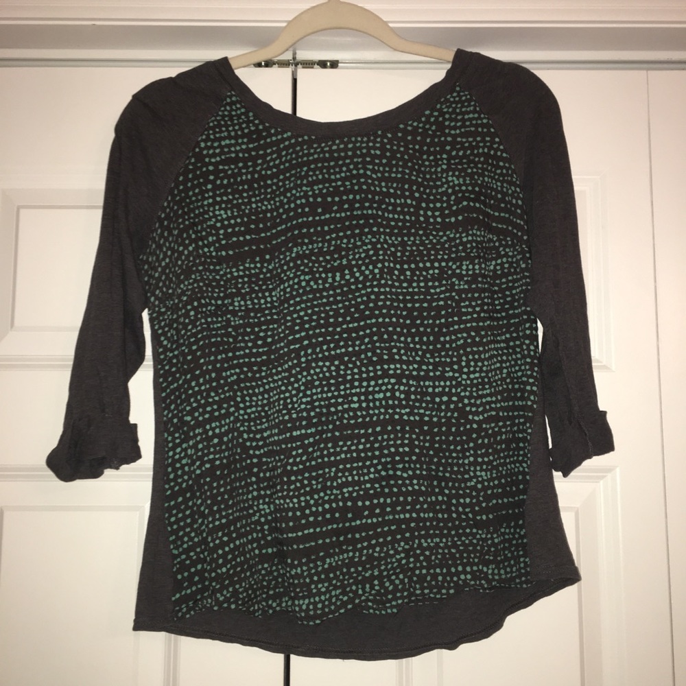 Green polka dot shirt